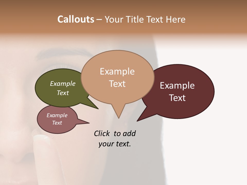 A Beautiful Woman With A Nose Ring On Her Nose PowerPoint Template