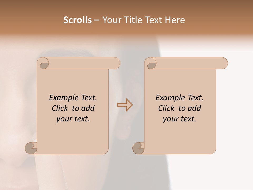 A Beautiful Woman With A Nose Ring On Her Nose PowerPoint Template