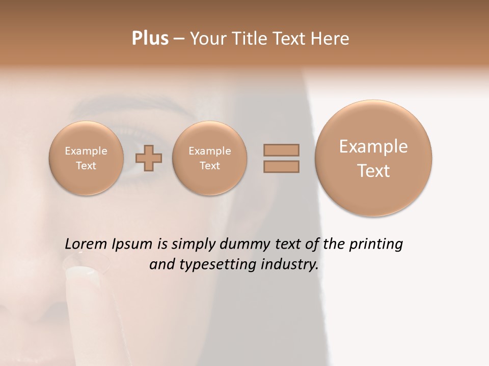 A Beautiful Woman With A Nose Ring On Her Nose PowerPoint Template