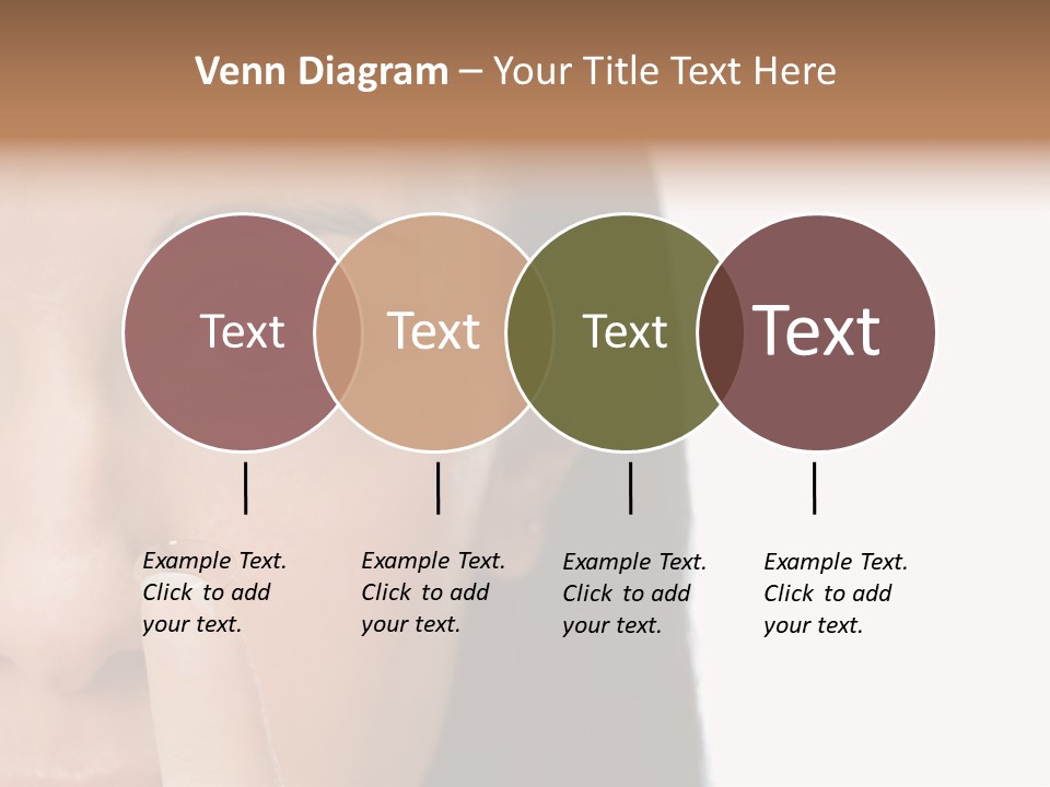 A Beautiful Woman With A Nose Ring On Her Nose PowerPoint Template