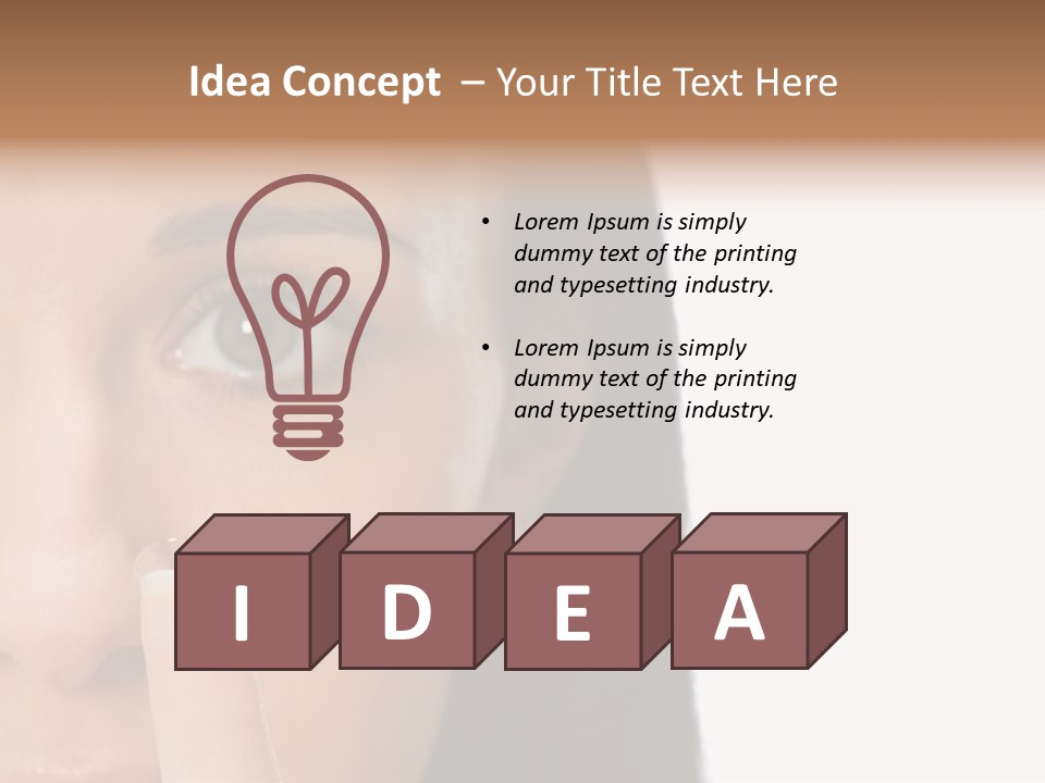 A Beautiful Woman With A Nose Ring On Her Nose PowerPoint Template