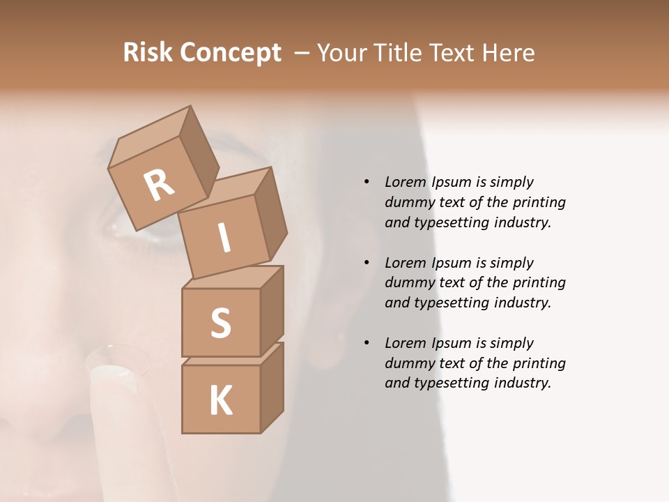 A Beautiful Woman With A Nose Ring On Her Nose PowerPoint Template