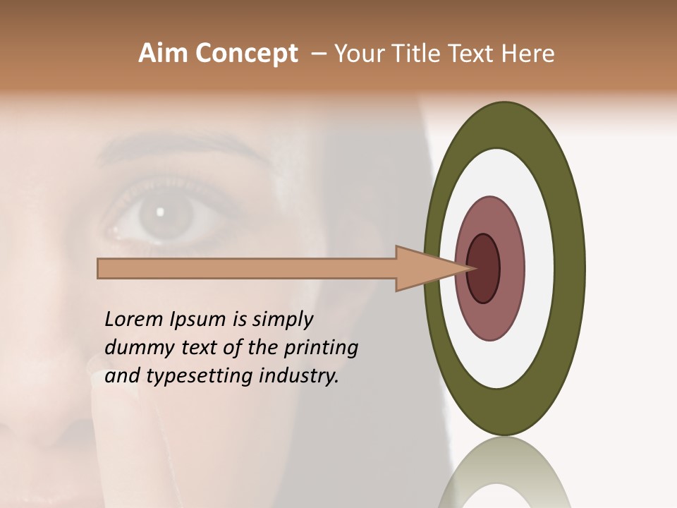 A Beautiful Woman With A Nose Ring On Her Nose PowerPoint Template