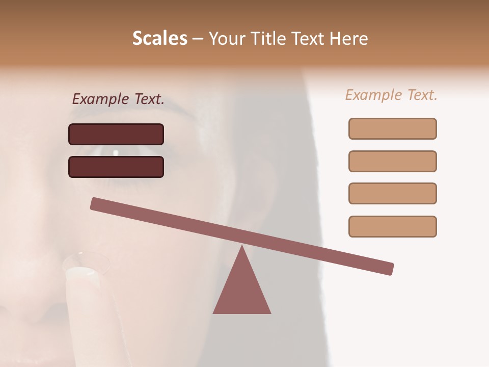 A Beautiful Woman With A Nose Ring On Her Nose PowerPoint Template