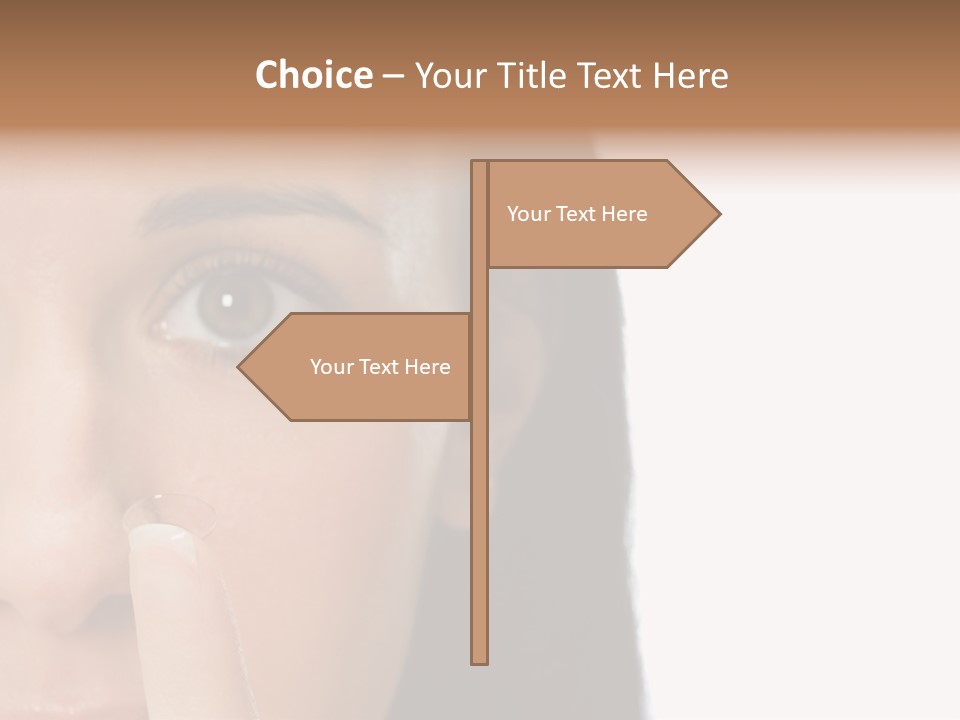 A Beautiful Woman With A Nose Ring On Her Nose PowerPoint Template