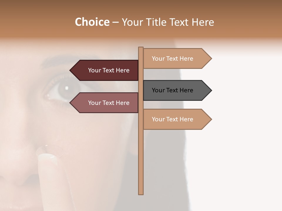 A Beautiful Woman With A Nose Ring On Her Nose PowerPoint Template