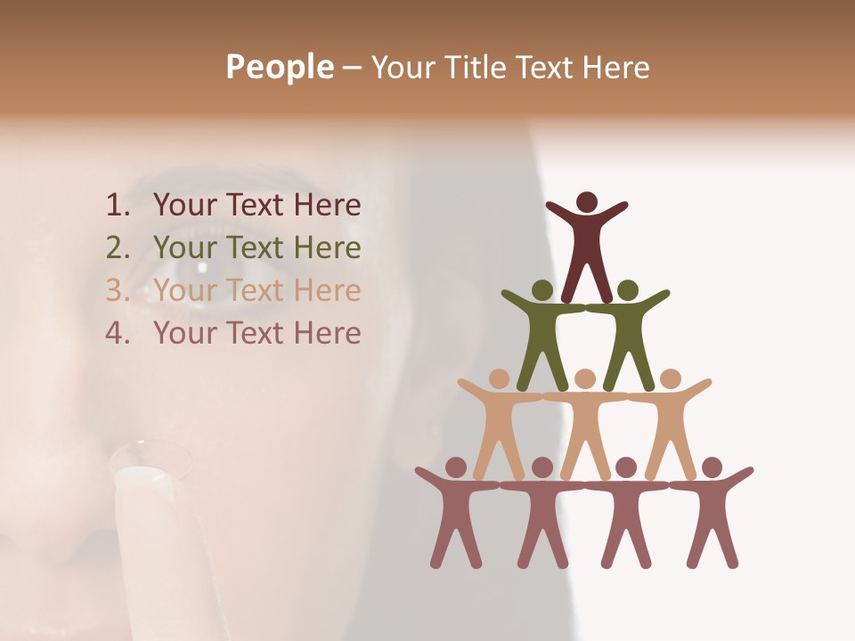 A Beautiful Woman With A Nose Ring On Her Nose PowerPoint Template