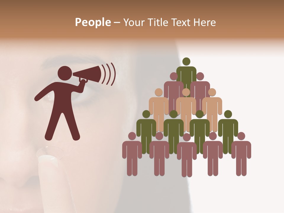 A Beautiful Woman With A Nose Ring On Her Nose PowerPoint Template