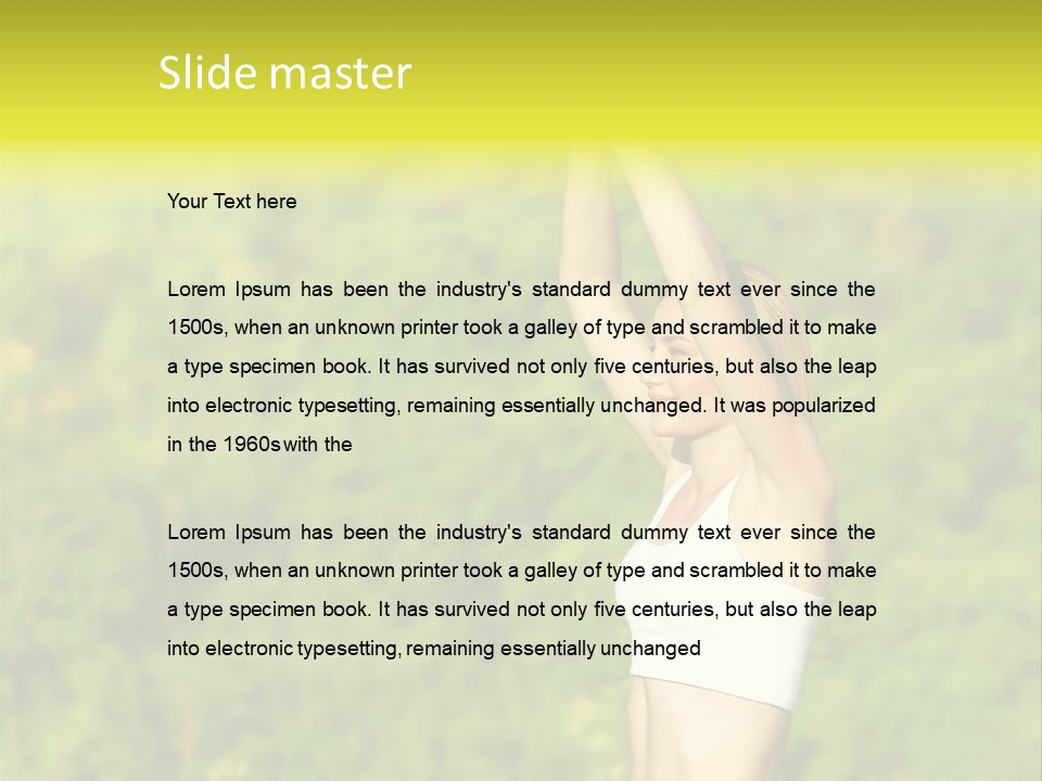 European Caucasian Blonde PowerPoint Template