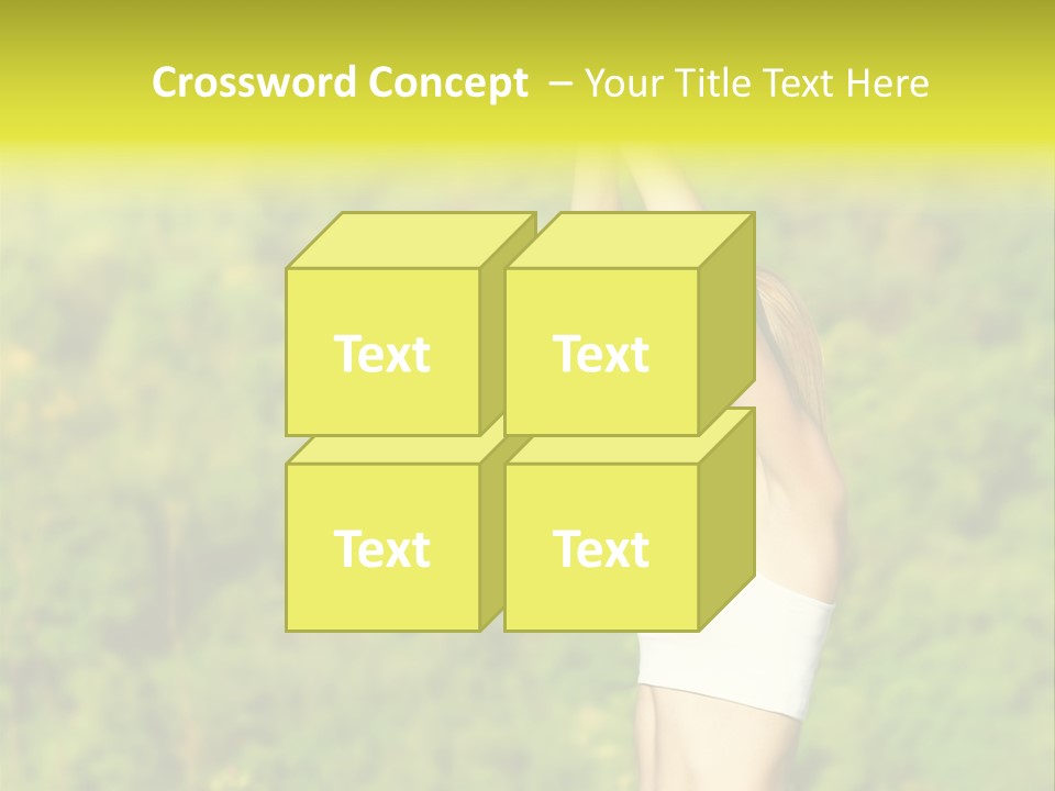 European Caucasian Blonde PowerPoint Template