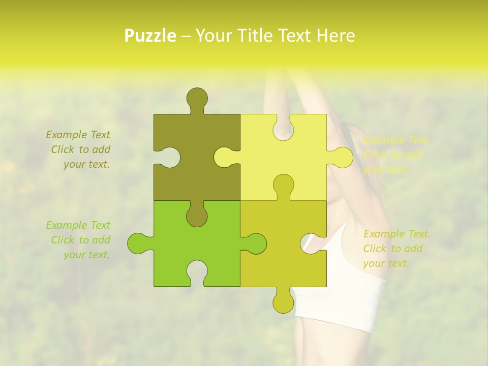 European Caucasian Blonde PowerPoint Template