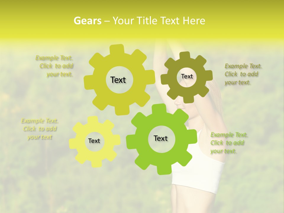 European Caucasian Blonde PowerPoint Template