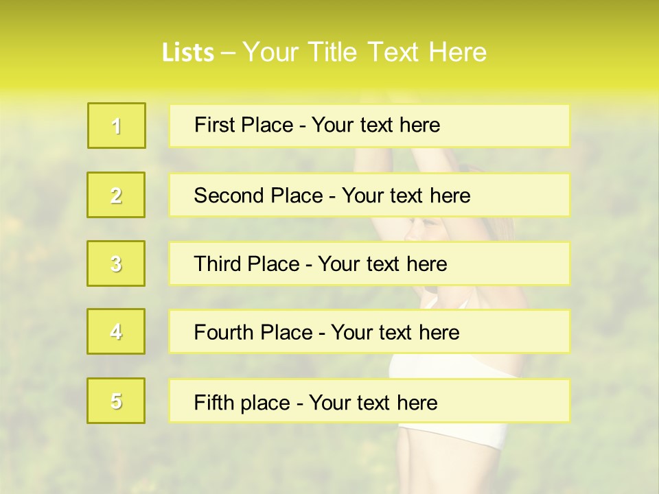 European Caucasian Blonde PowerPoint Template