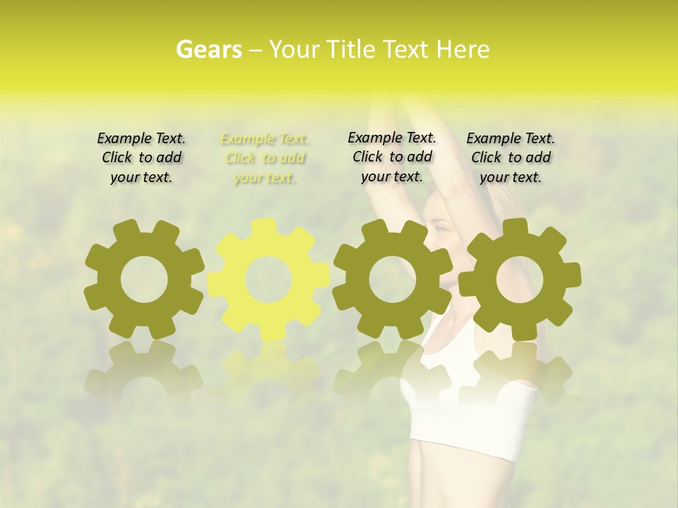 European Caucasian Blonde PowerPoint Template