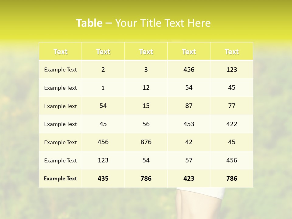 European Caucasian Blonde PowerPoint Template