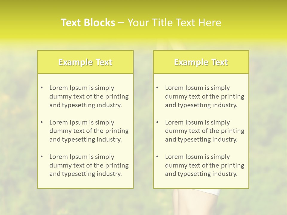 European Caucasian Blonde PowerPoint Template
