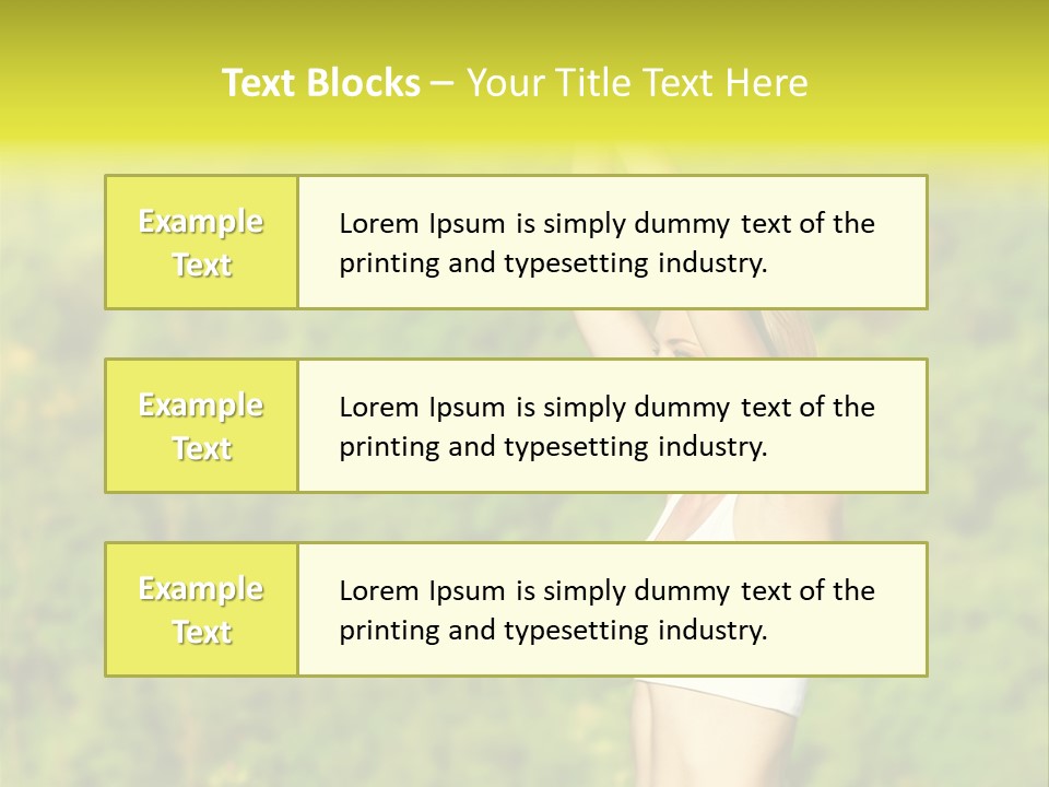 European Caucasian Blonde PowerPoint Template