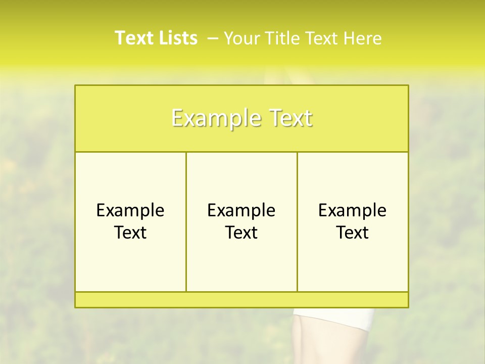European Caucasian Blonde PowerPoint Template