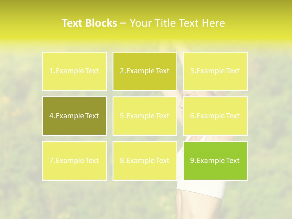 European Caucasian Blonde PowerPoint Template