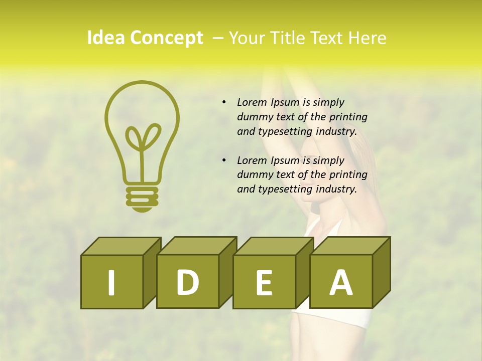 European Caucasian Blonde PowerPoint Template