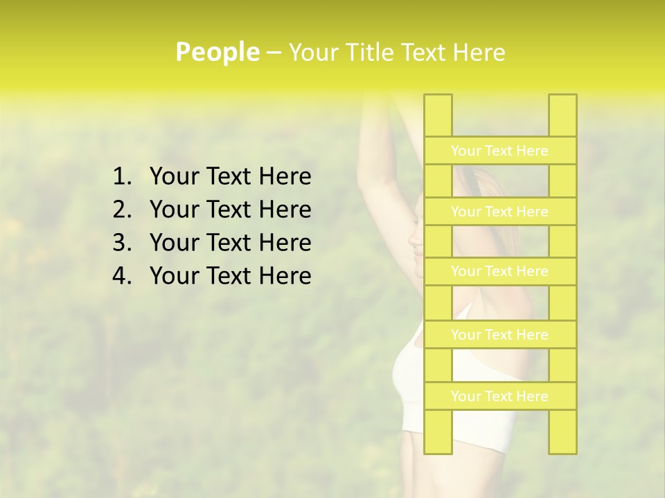 European Caucasian Blonde PowerPoint Template