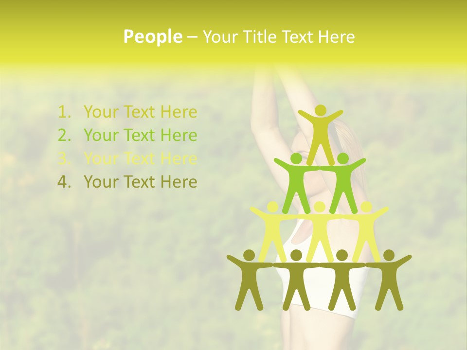 European Caucasian Blonde PowerPoint Template