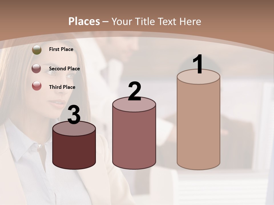 European Caucasian Blonde PowerPoint Template