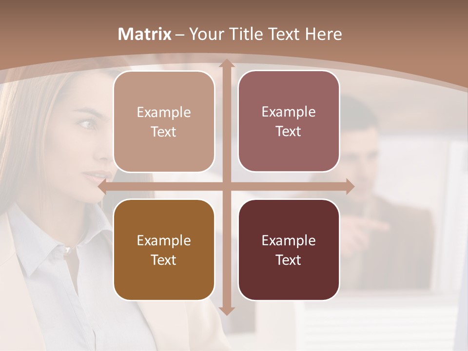 European Caucasian Blonde PowerPoint Template