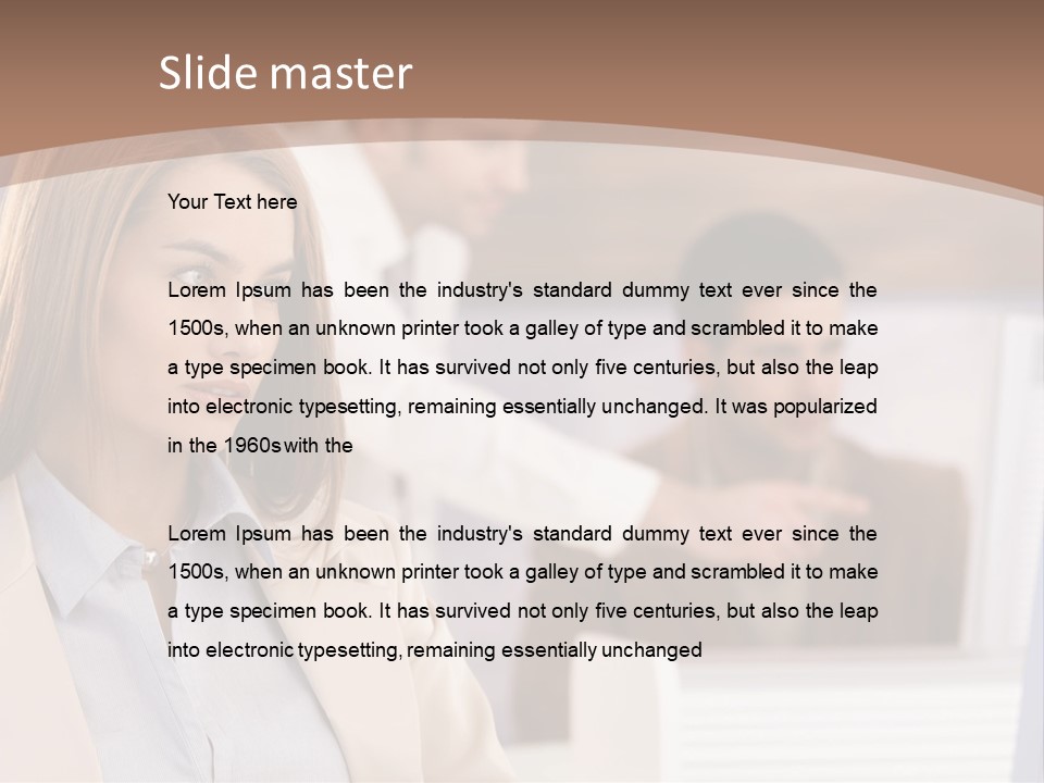 European Caucasian Blonde PowerPoint Template