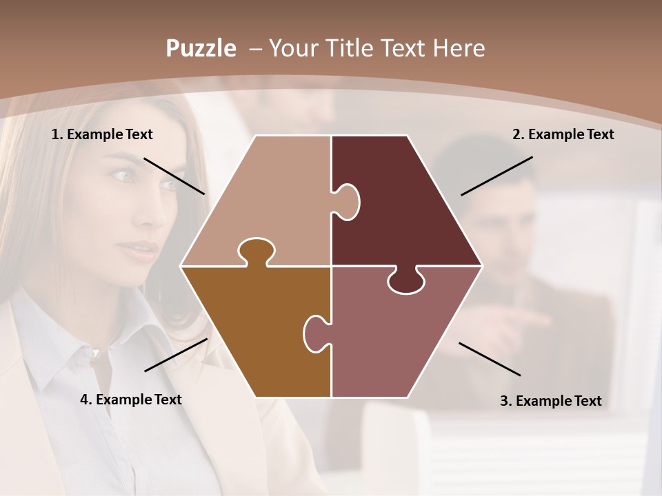 European Caucasian Blonde PowerPoint Template