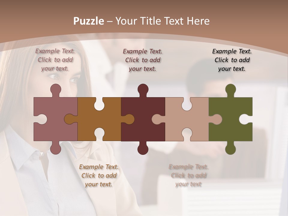 European Caucasian Blonde PowerPoint Template