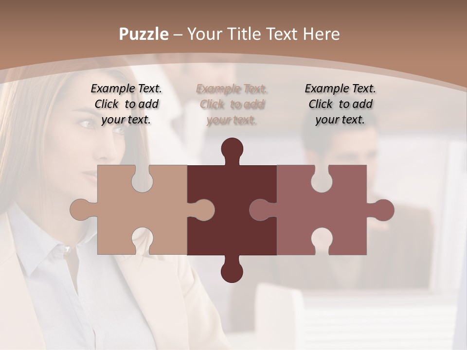 European Caucasian Blonde PowerPoint Template