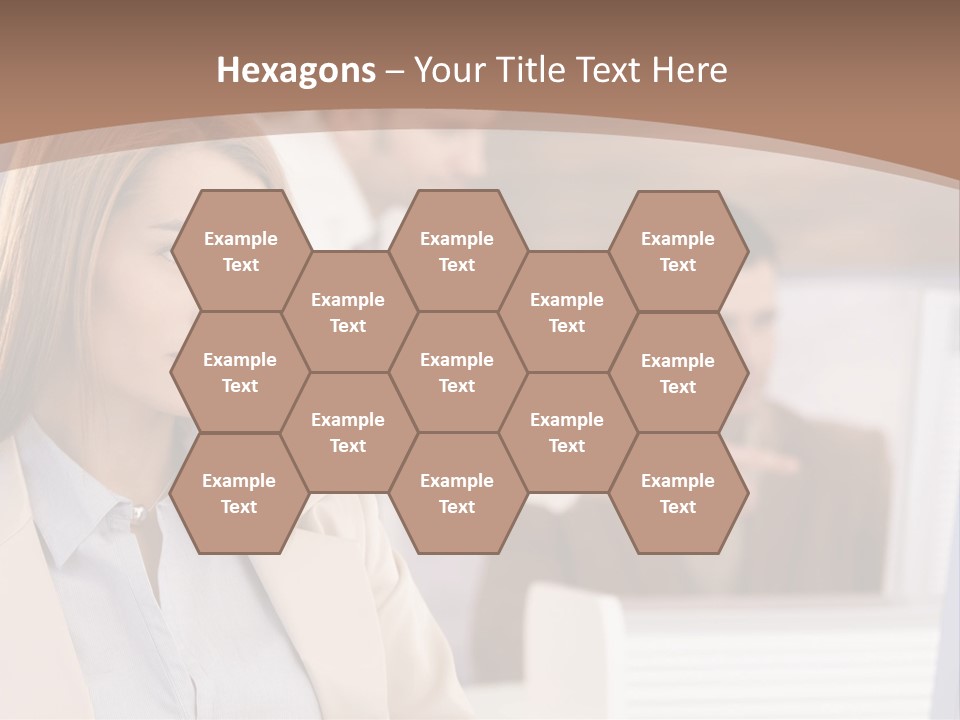 European Caucasian Blonde PowerPoint Template