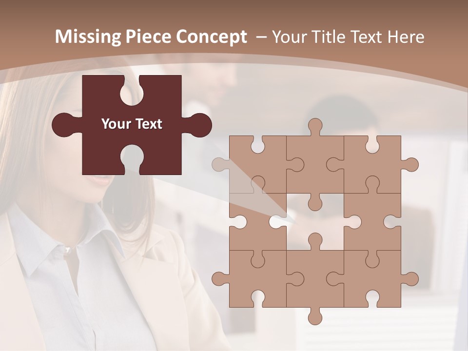 European Caucasian Blonde PowerPoint Template