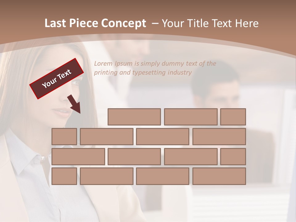 European Caucasian Blonde PowerPoint Template