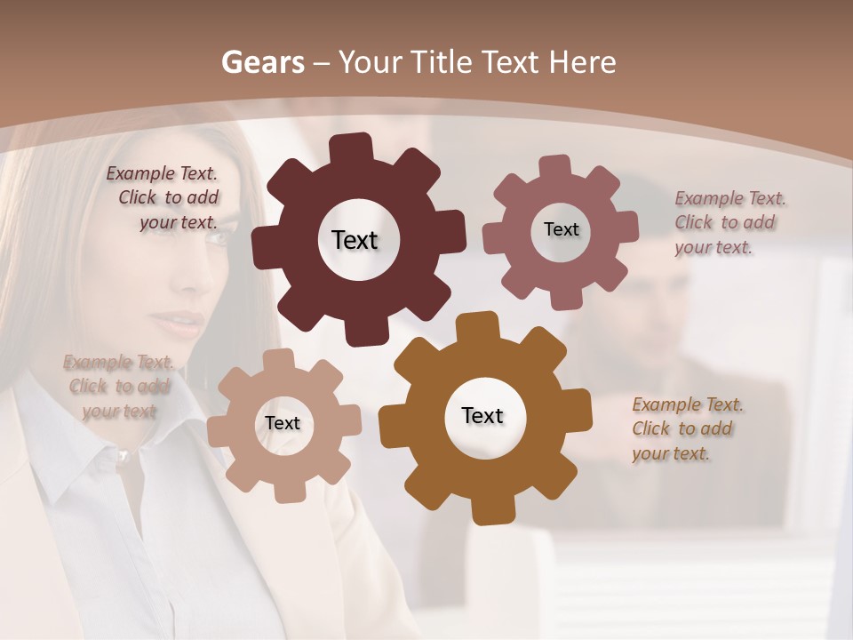 European Caucasian Blonde PowerPoint Template