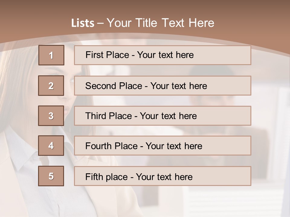 European Caucasian Blonde PowerPoint Template