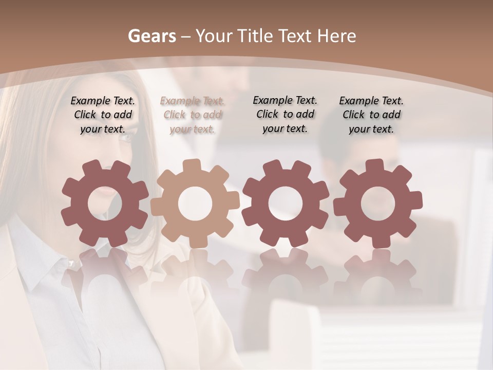 European Caucasian Blonde PowerPoint Template