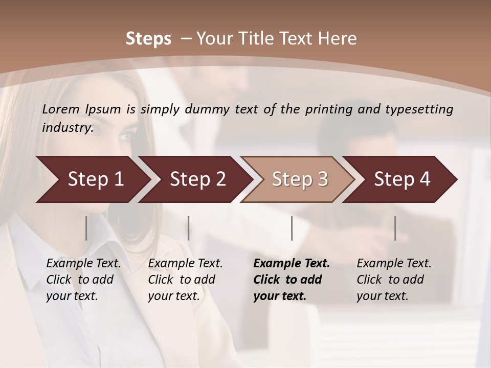 European Caucasian Blonde PowerPoint Template