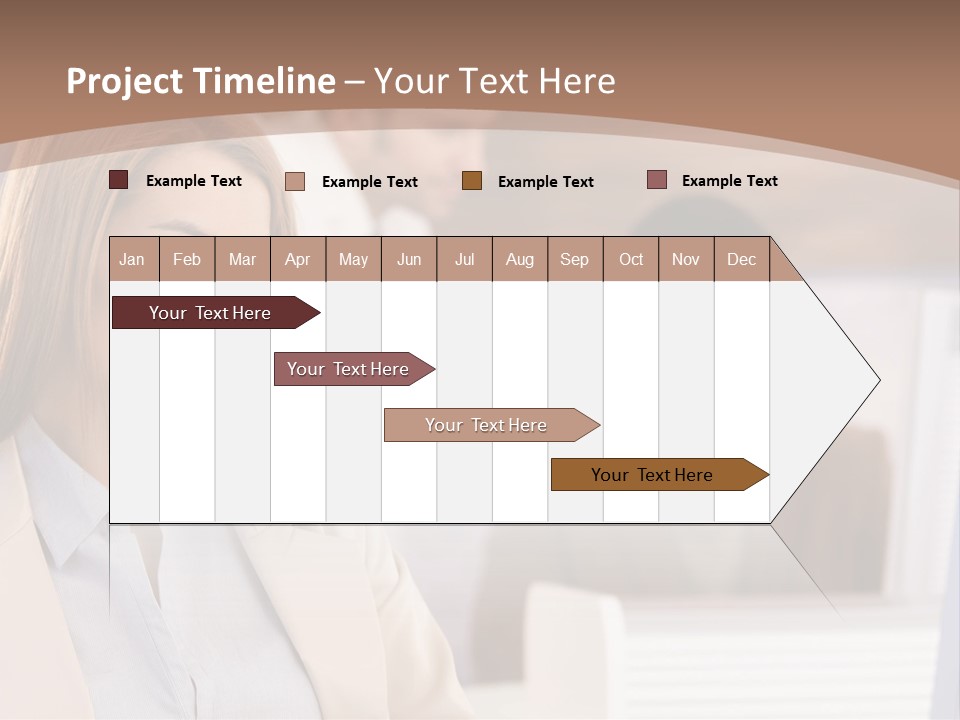 European Caucasian Blonde PowerPoint Template