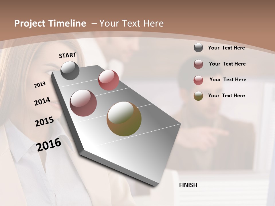 European Caucasian Blonde PowerPoint Template