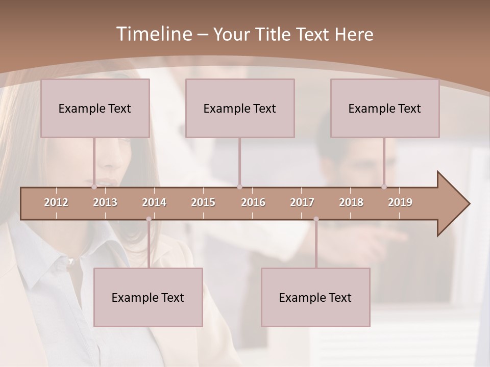 European Caucasian Blonde PowerPoint Template