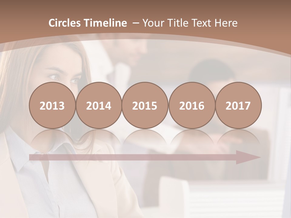 European Caucasian Blonde PowerPoint Template