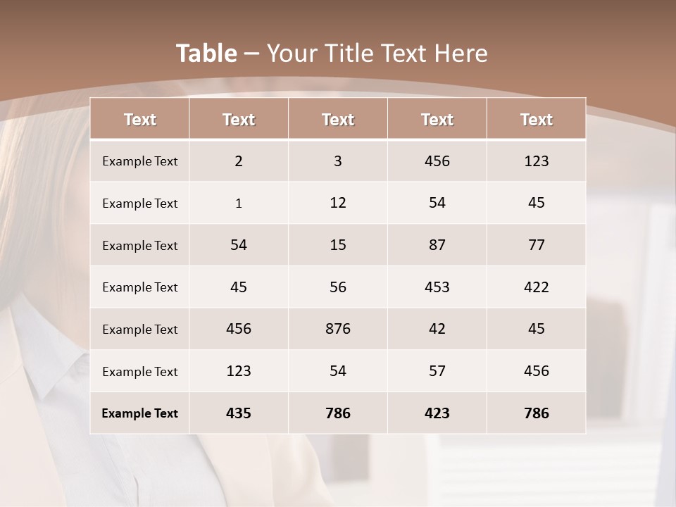 European Caucasian Blonde PowerPoint Template