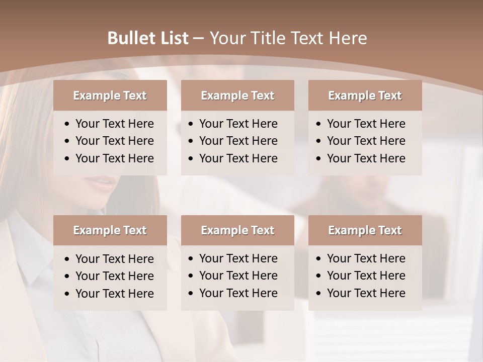 European Caucasian Blonde PowerPoint Template