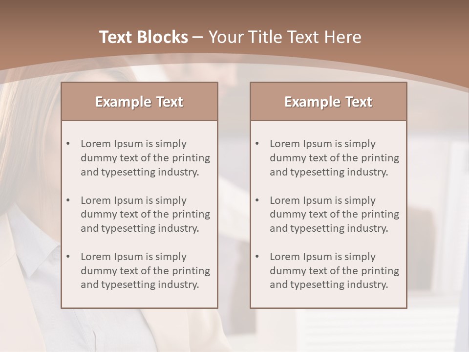 European Caucasian Blonde PowerPoint Template