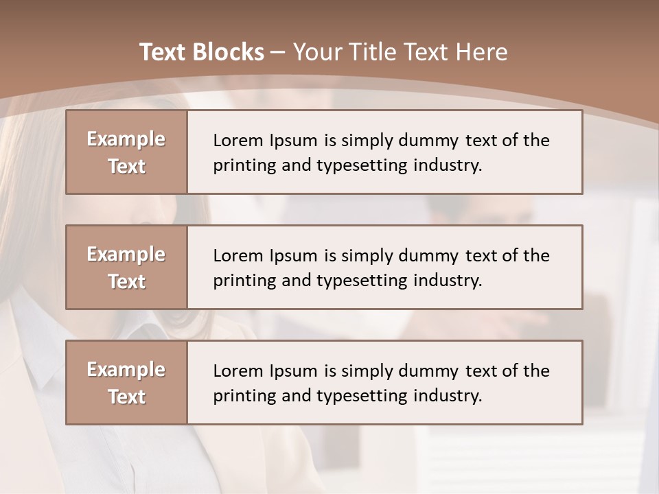 European Caucasian Blonde PowerPoint Template