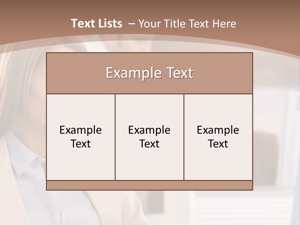 European Caucasian Blonde PowerPoint Template