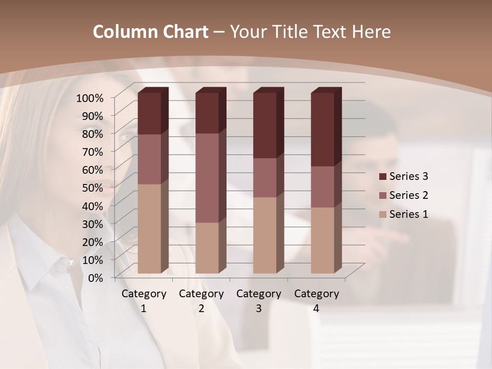 European Caucasian Blonde PowerPoint Template