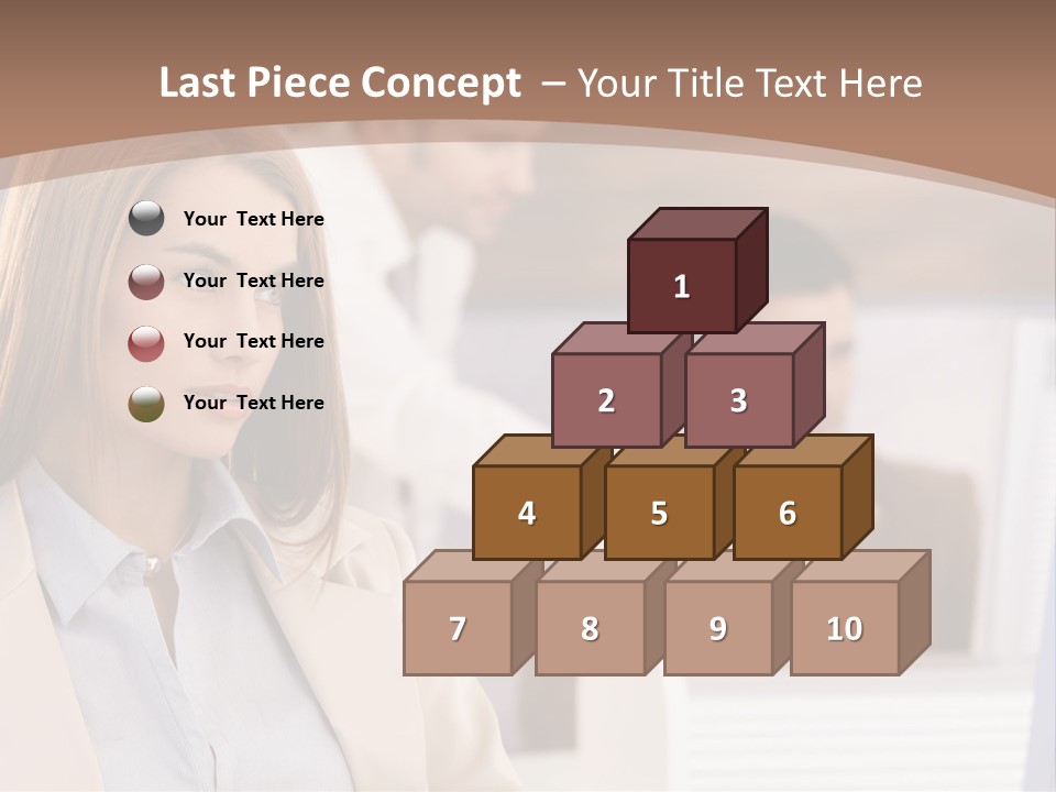 European Caucasian Blonde PowerPoint Template